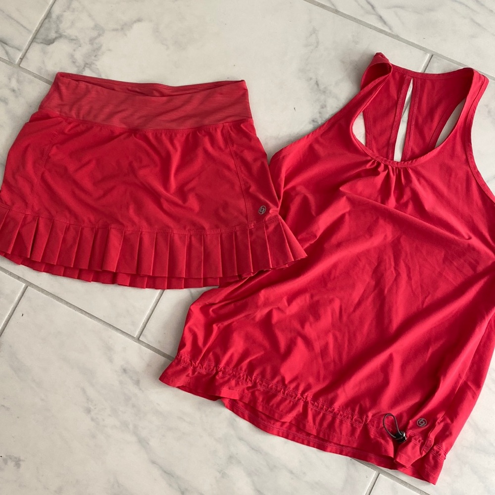 Lija XS tennis skirt and top